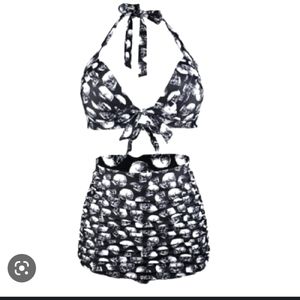 High Waisted Skull Bikini